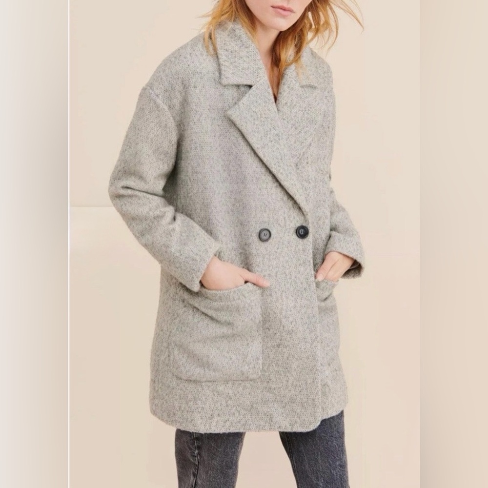 Avec Les Filles Herringbone Cocoon Coat